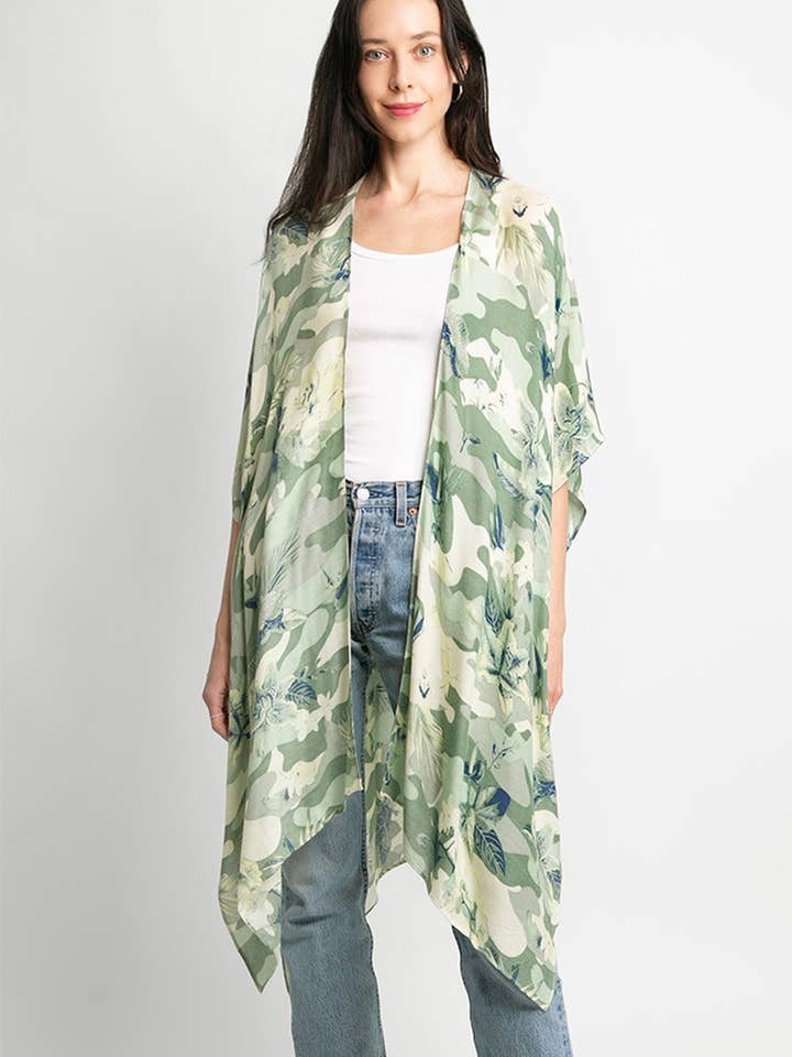 Floral Print Kimono - Unique Pint Design for wholesale by Hana
