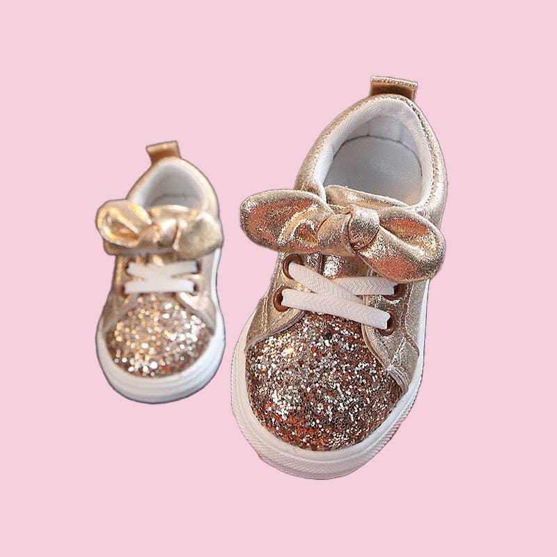 APHISON - Wholesale Lifestyle Sneakers - Kids - Children's Bow Sequined Casual Shoes4