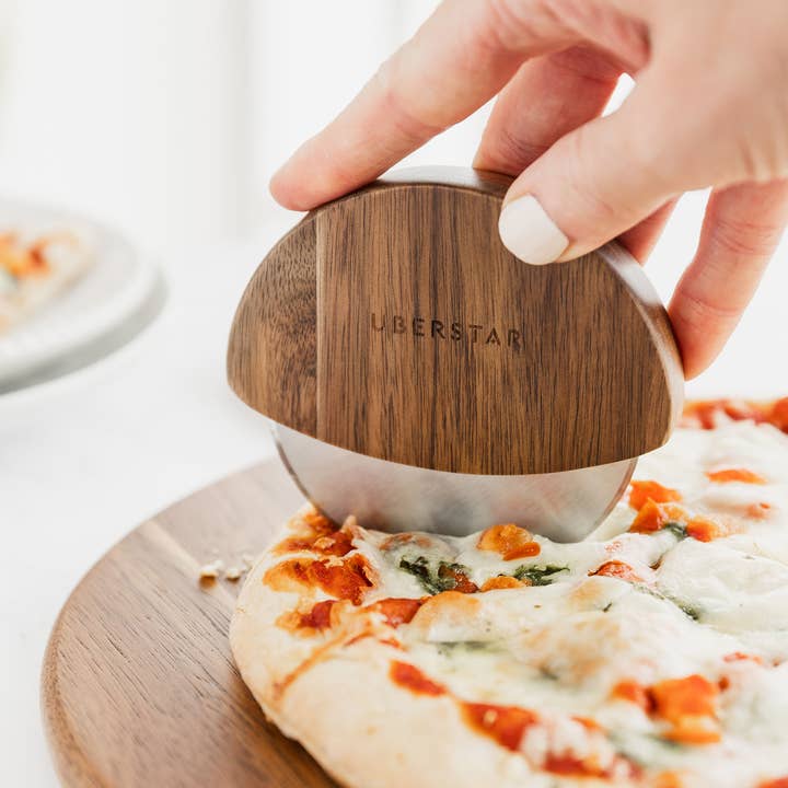 UBERSTAR - Wholesale Pizza Wheel - Acacia Pizza Wheel Cutter - Natural2