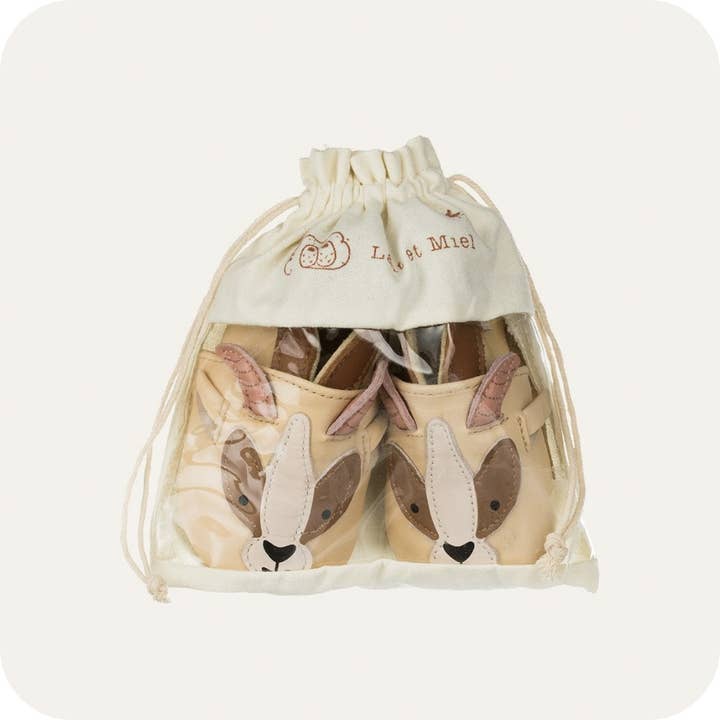 LAIT ET MIEL - Wholesale Slippers - Baby - Extra soft baby leather slippers Goat