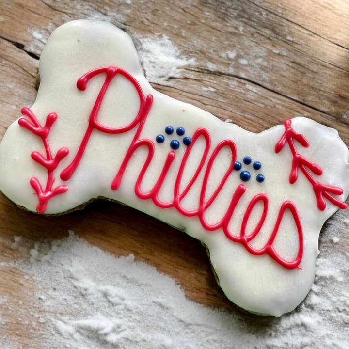 6 inch YOUR Team Baseball Bone dog treat for wholesale by YumYum4DOGS