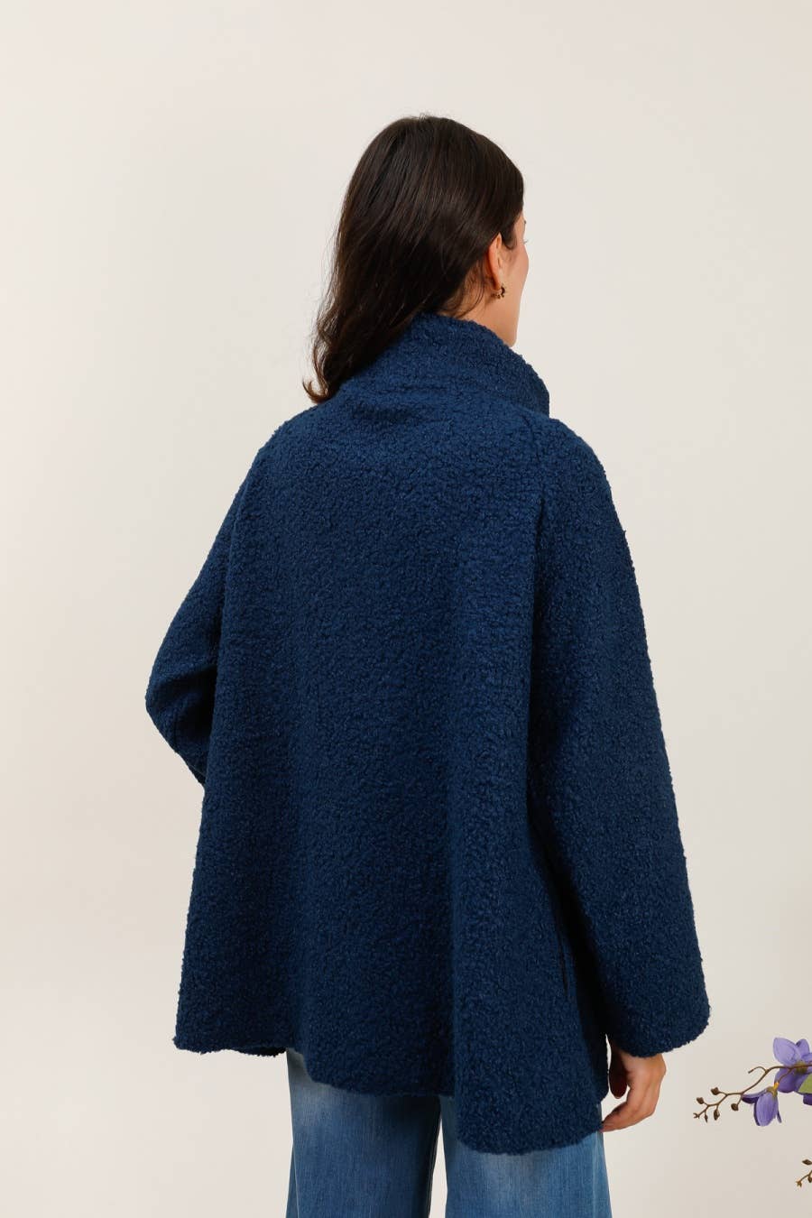 la maison des fibres naturelles – Großhandel College-/Baseballjacke – Damen – Kimono-Stil Jacke 09517 90% Polyester 10% Wolle14