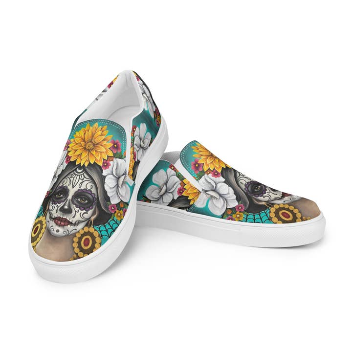 The Art of Francella - Wholesale Slip-on trainers – Women′s - “Flor“ Women’s slip-on canvas shoes1
