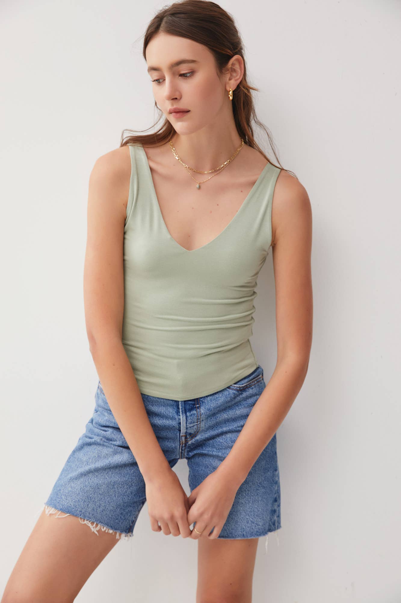 Be Cool - Wholesale Tank Top - Women's - NEW COLOR [SOFT CORE] BASIC V-NECK F AND B TANK 21