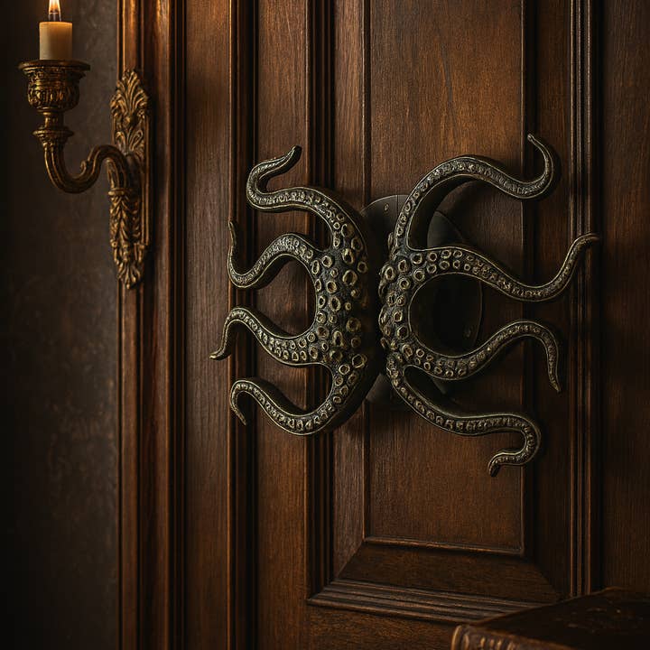 Ubud Glass – wholesale Knob/pull – Brass Octopus Door Handle – Solid Brass Entry Door Pull (Left or Right)21