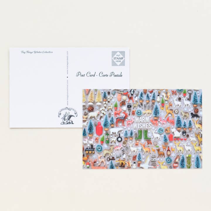 Imaginary Animal - Wholesale Season's Greetings Card - Tiny Things Warm Wishes Greeting Card or Postcard | Winter
