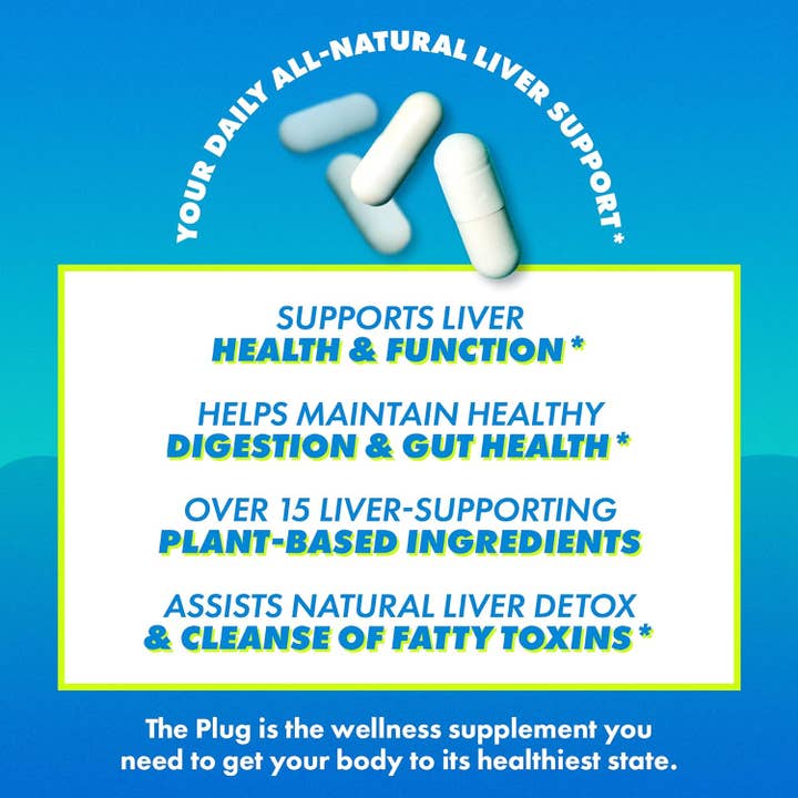 The Plug Drink - Wholesale Oral Supplement/Vitamin - The Plug Pills Hangover, Liver Detox, Milk Thistle, Turmeric3
