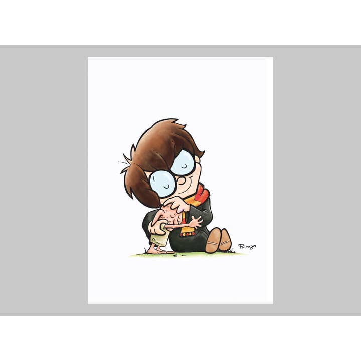 Harry Potter Chibi knuffelen Dobby Art Print voor wholesale door Art of Pringo