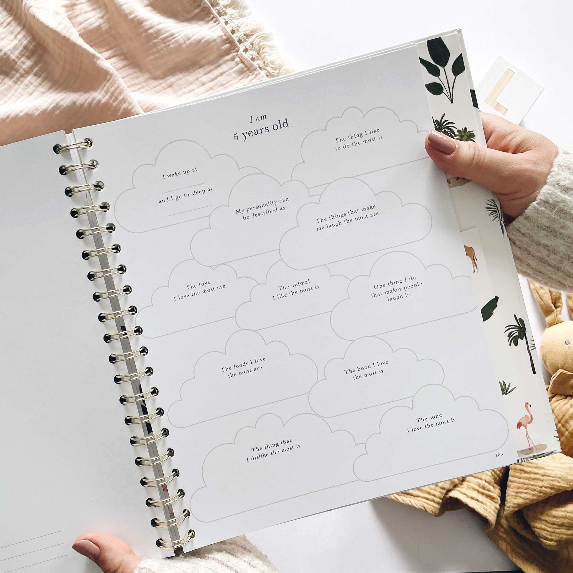 Blush And Gold – wholesale Memory book – Child & baby – My Baby Book (Jungle)  luxury gift for new parents + box8