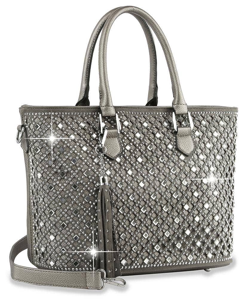 Handbag Express - Wholesale Tote Bag - Women's - Dazzling Rhinestone Shopper Style Tote10