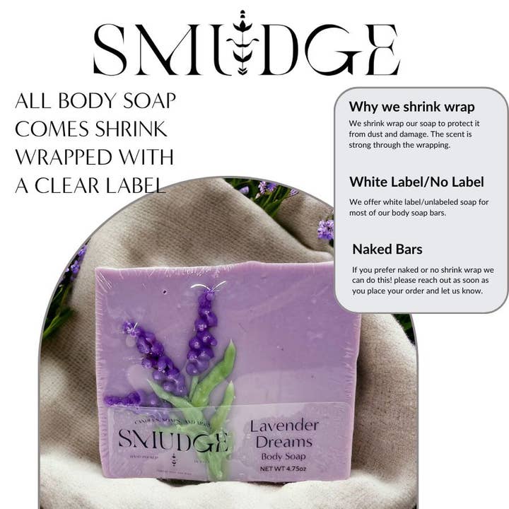 Smudge - Wholesale Bar Soap - Almond & Oat Goat Milk Body Soap 4.5oz