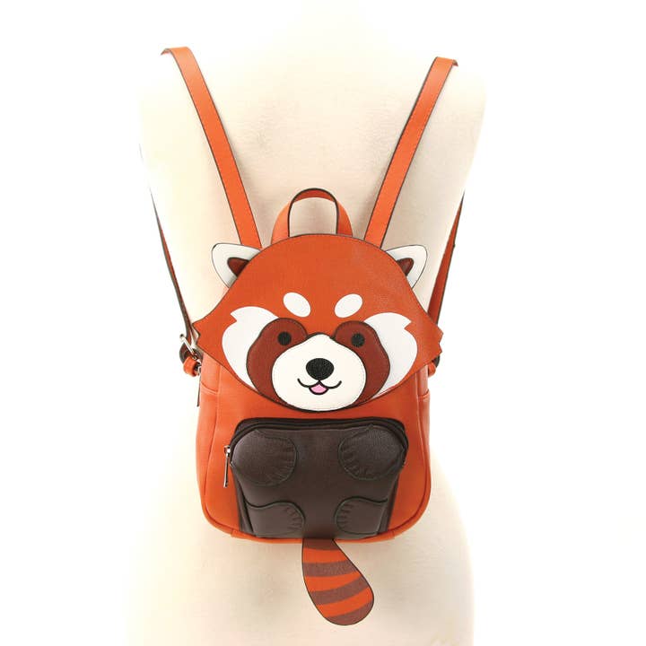 Red Panda Mini Backpack in Vinyl Material for wholesale by COMECO INC