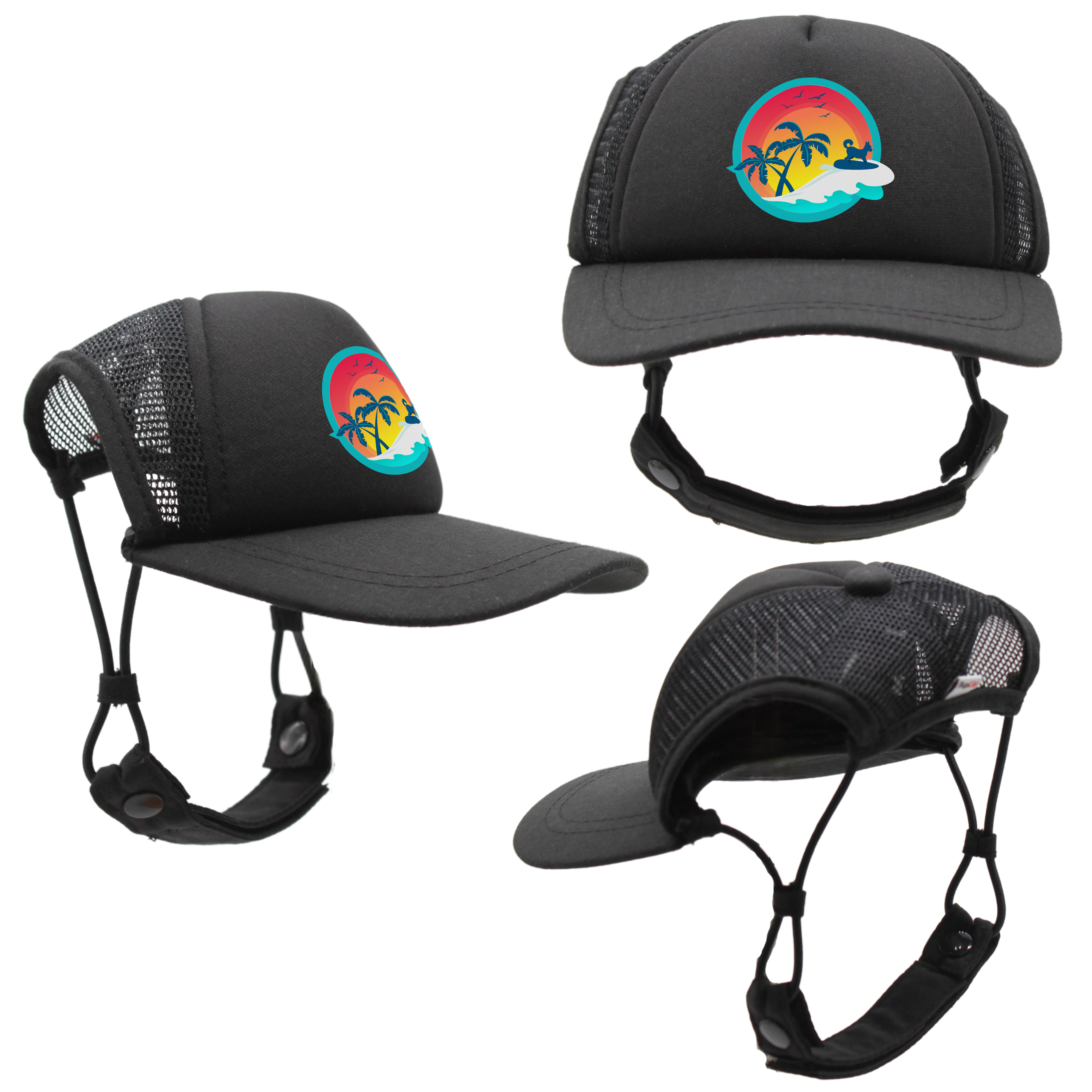 PupLid - Wholesale Pet Hat - Dog - Surfer Dog Standard or Namedrop | Trucker Hat for Dogs35