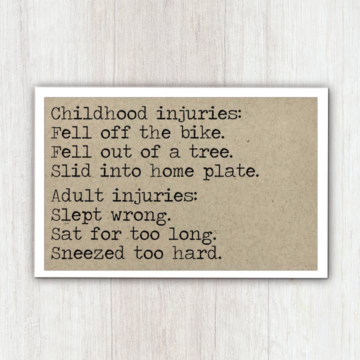 Childhood Injuries Funny Magnet for wholesale by Says the One
