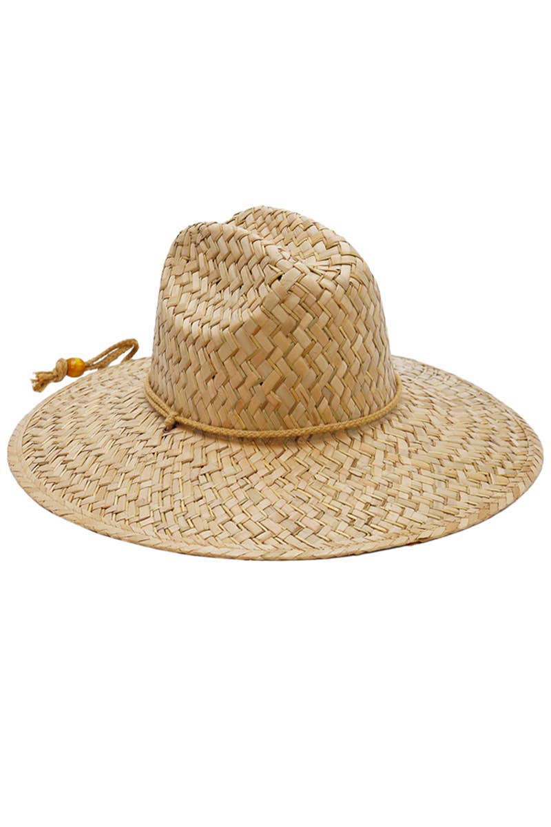AS SHOWN Natural Weaved Palm Straw Lifeguard Hat for wholesale on Faire2