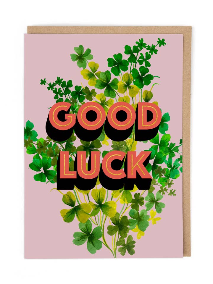 TRÈFLE PORTE-BONHEUR pour la vente par Cath Tate Cards