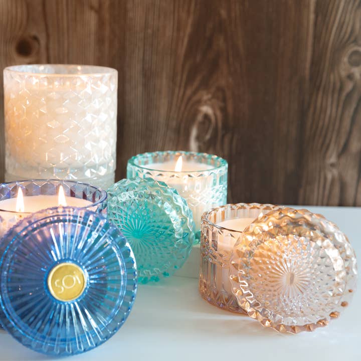 The SOi Company - Wholesale Jar/Filled Candle - Alluring Amber 15oz Shimmer Candle 2 wick1