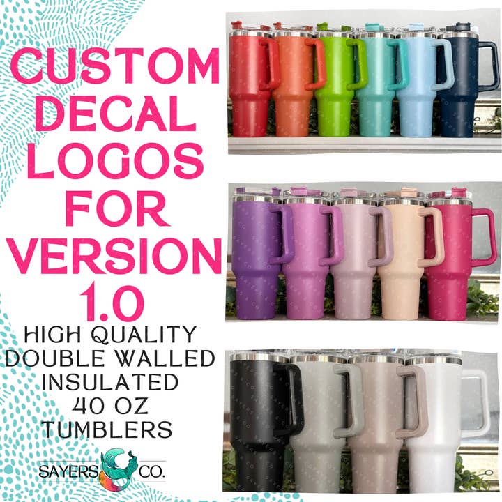 Sayers & Co. - Wholesale Insulated Mug/Tumbler - CUSTOMIZED- 40 oz Double Walled Screw Top Matte Tumbler-1
