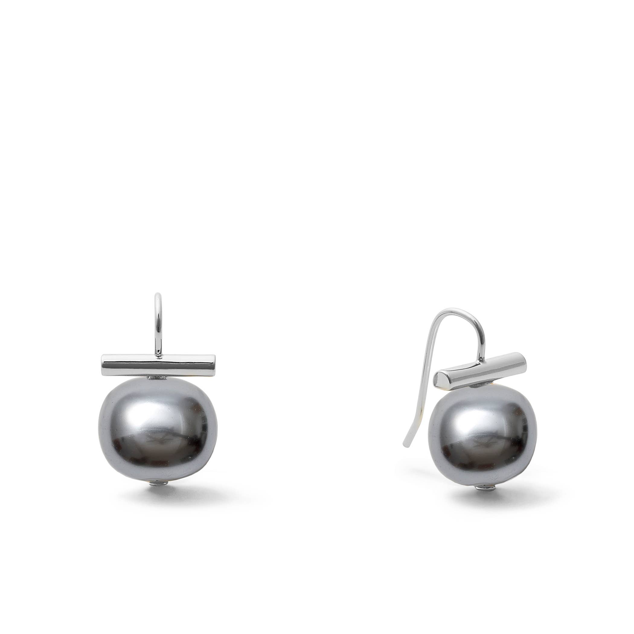 CC & Co by Catherine Canino - Wholesale Dangle Earrings - Classic Forever Fave Pebble Pearls ~ Medium Sterling Silver5