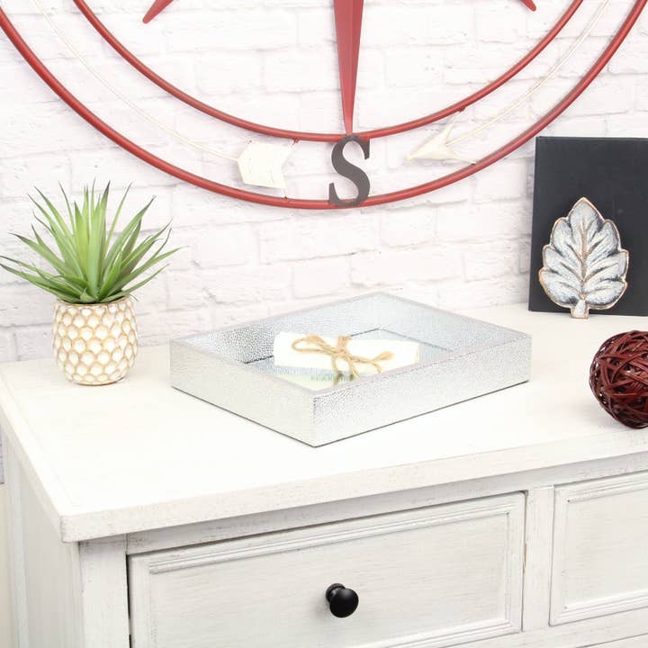 Cheungs Home Decor - Wholesale Decorative Tray - Labai Shagreen Mirrored Tray - Small | 8 colors |15