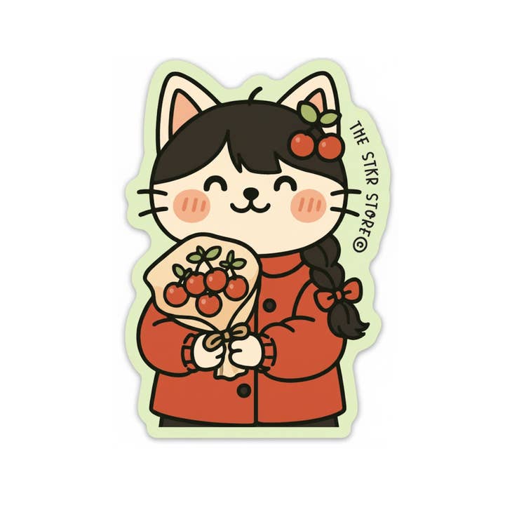 Boeket KoroKoroPoko Kersen Kat Textuurstickers voor wholesale door the stkr store