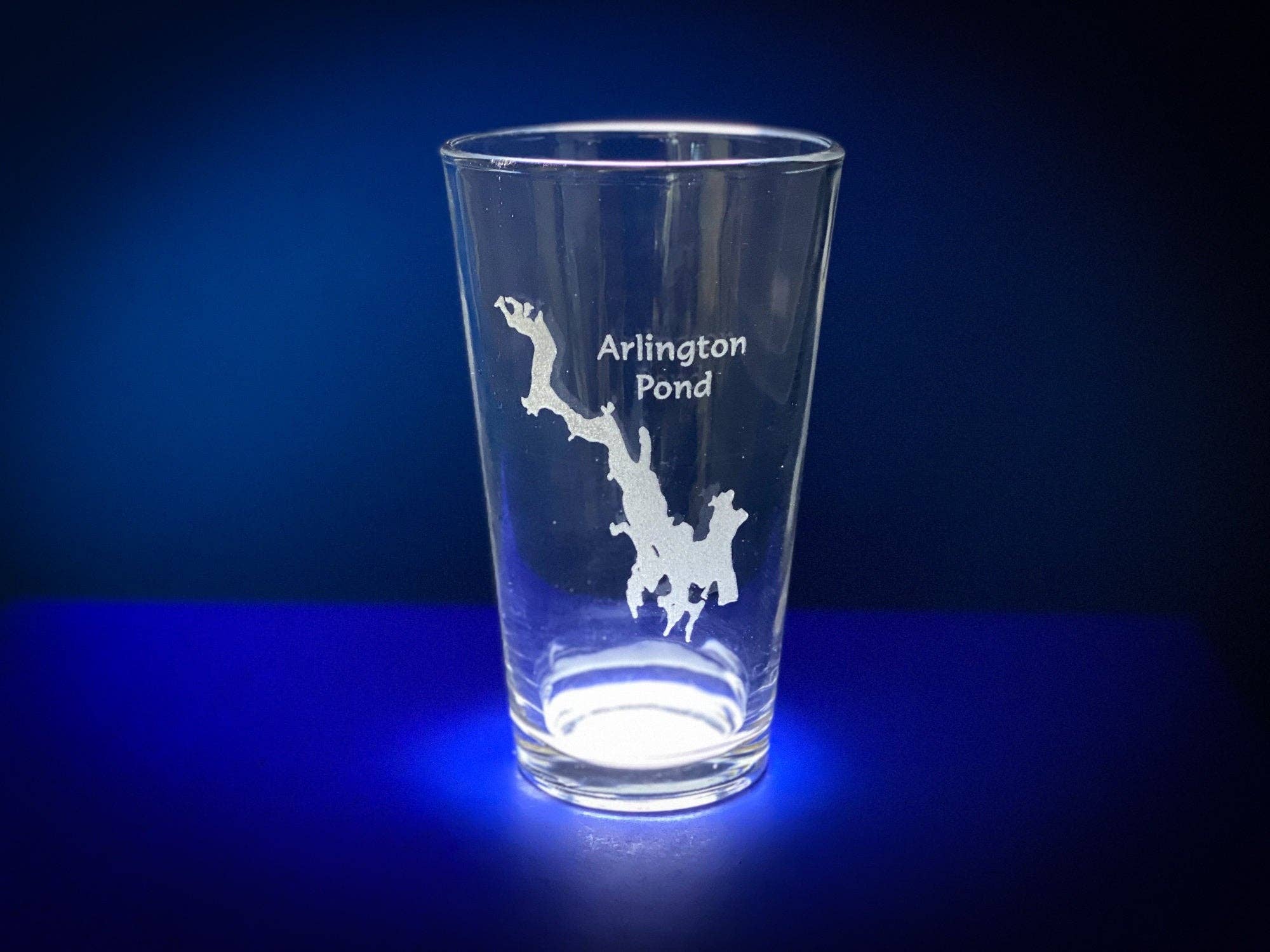 Adirondack Etching LLC - Wholesale Beer Glass/Mug - Make my Lake Pint Glass - Lake Map Etching - Dishwasher Safe2