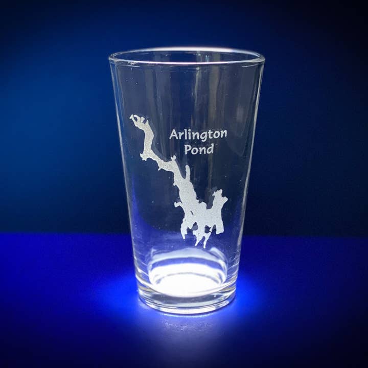 Adirondack Etching LLC - Wholesale Beer Glass/Mug - Make my Lake Pint Glass - Lake Map Etching - Dishwasher Safe2