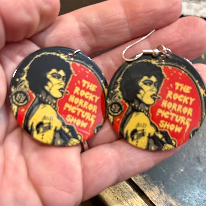 Rocky Horror Picture Show Acrylic Statement Earrings for wholesale by Bohemian House