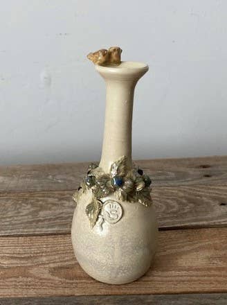 L'Officina - Vendita all'ingrosso Vasi - "Uccellini e rovi" Romantico vaso a bottiglia collo alto 3