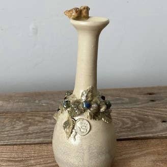 L'Officina - Vendita all'ingrosso Vasi - "Uccellini e rovi" Romantico vaso a bottiglia collo alto 3