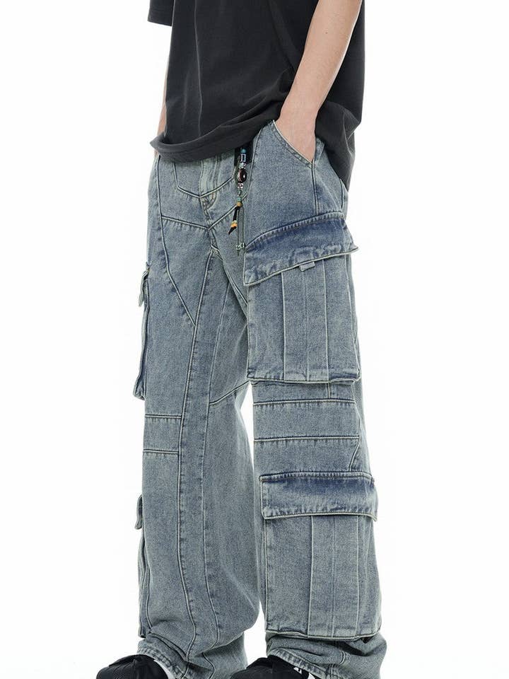 Blue Heavyweight High Street Jeans for wholesale on Faire