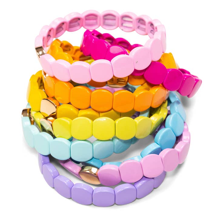 Malibu Sugar – wholesale Beaded bracelet – Sweet Tart Tile Bracelets in Assorted Colors17