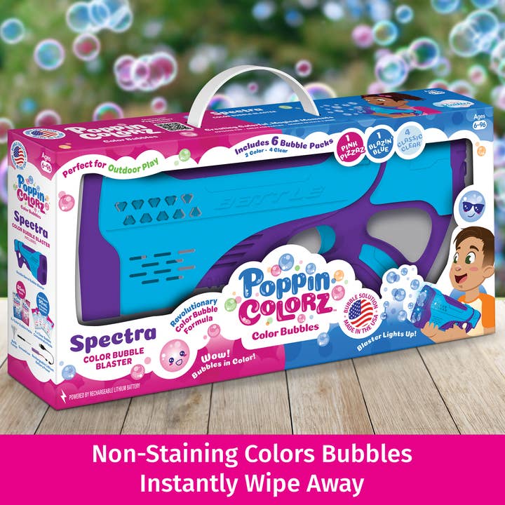 South Beach Bubbles - Wholesale Bubble Wand - Kids - PoppinColorz Spectra: Rechargeable Color Bubble Blaster7