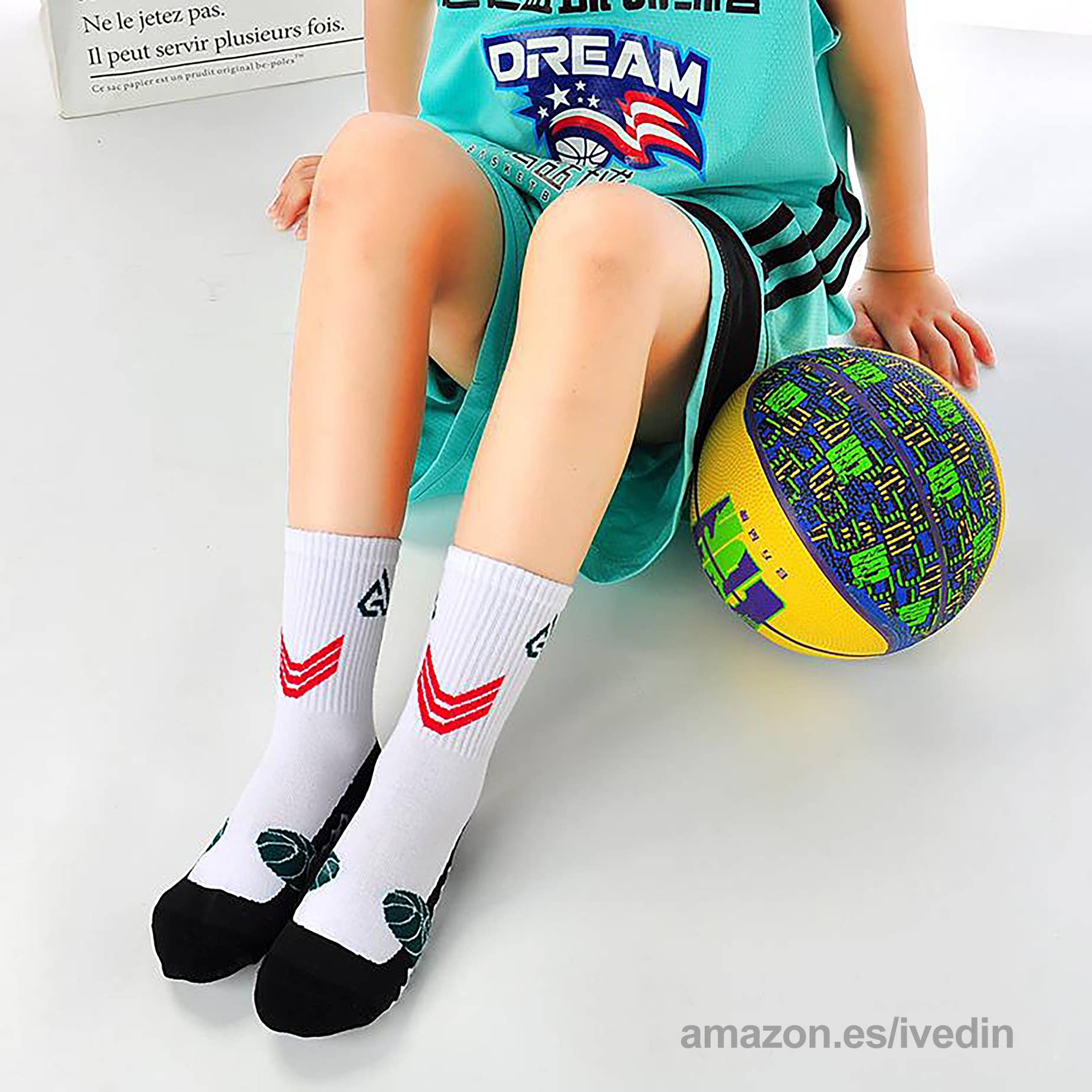 Ivedin - Wholesale Socks - Unisex - Pack of Technical Sports Socks NBA Kids One Size7