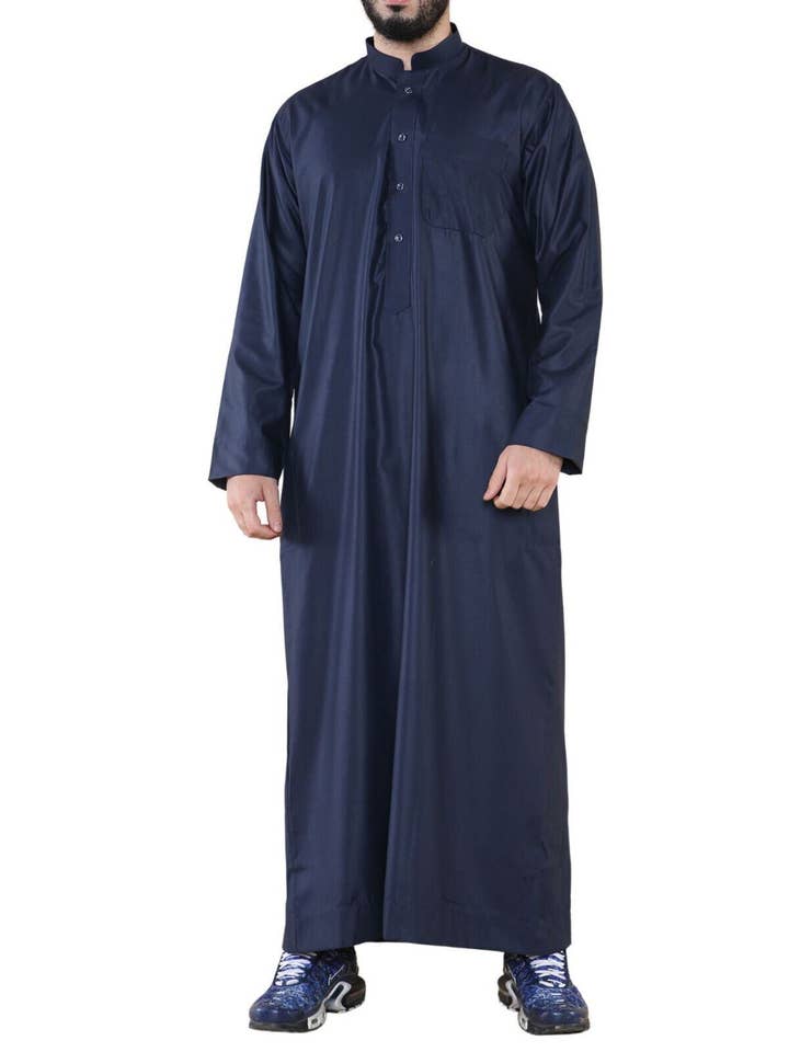 Infinity Leather (Upperclass Fashions Ltd) – wholesale Robe – Men's – Mens Thobe Jubba Saudi Islamic Arabic Eid Cotton Kaftan Jubbah Umrah Robe