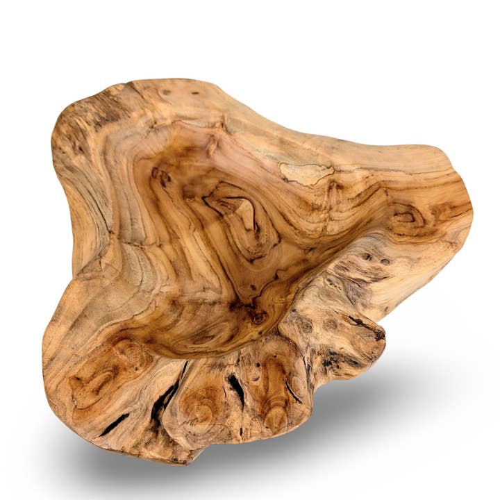 baligood - Wholesale Serve Bowl - Natural Edge Wood Bowl, Teakwood Bowl, Wooden Salad Bowl, Teak Serving Bowl, Natural Wood Bowl, Organic Wood Bowl, Wood 1