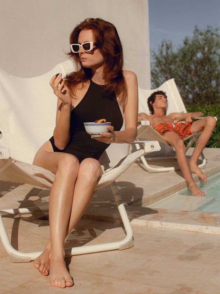 SALLY black one-piece swimsuit for wholesale by Kostumari