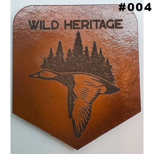 Wild Heritage Apparel - Venta al por mayor Accesorio para sombrero - Hombre - Parche de sombrero de cuero grabado personalizado2