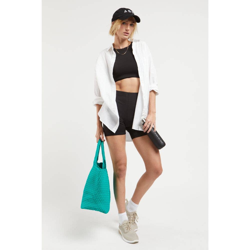 Sol and Selene – Großhandel Tragetasche – Damen – Große gewebte Neopren-Tasche "Sky's The Limit"18