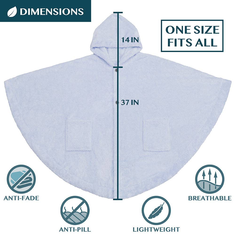 Pavilia - Wholesale Poncho - Women's - Angel Wrap Hoodie Sherpa Fluffy Poncho Blanket9