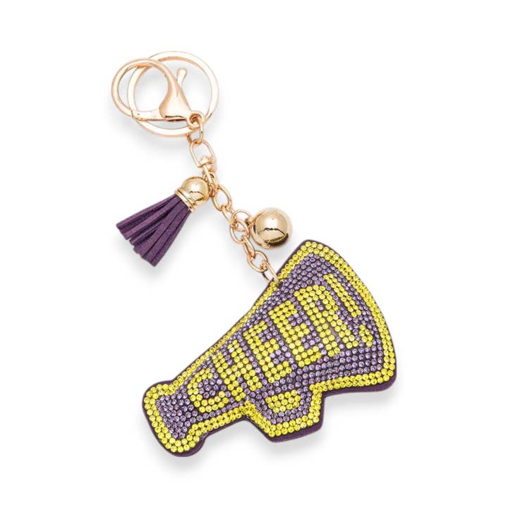 LA Jewelry Plaza - Wholesale Keychain - Women's - CHEER Sign Crystal Iconic Key Chain2