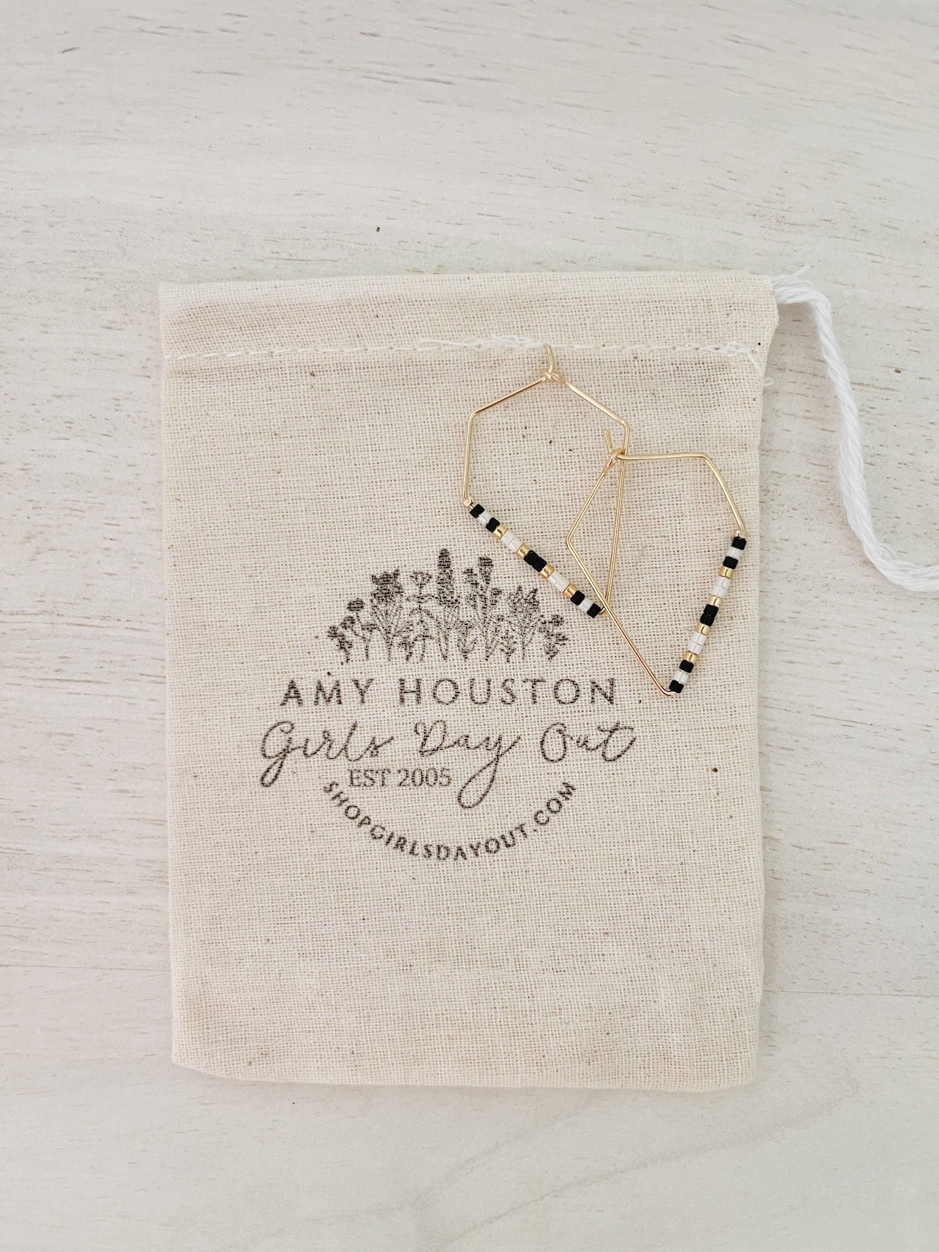 Girls Day Out by Amy Houston - Wholesale Hoop Earrings - Dalmatian Coast // miyuki glass beaded gold hoop earrings 3