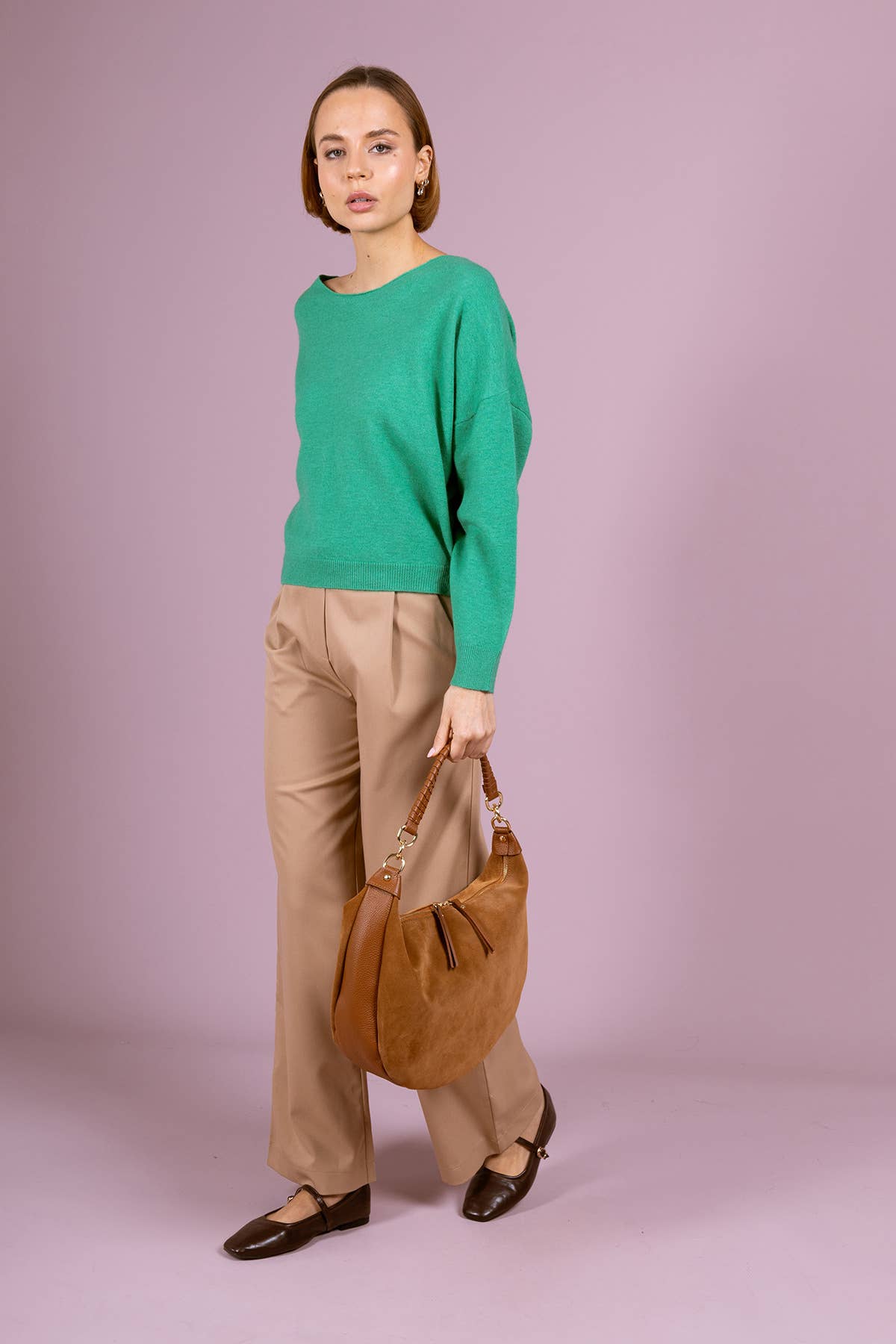 Cherry Paris - Wholesale Shoulder Bag - Women's - NADINE SUEDE Bag - 416522