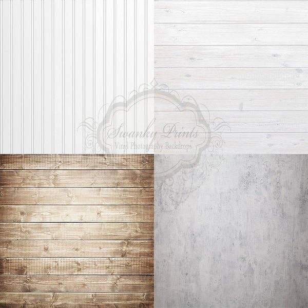 COMBO / FOUR PACK / 30" x 30" Vinyl Photography Backdrops for wholesale by Swanky Prints