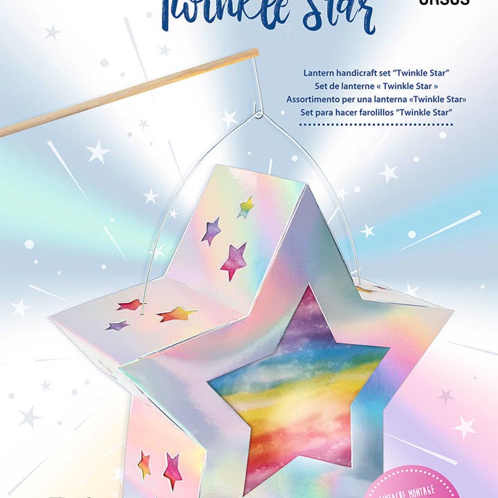 Kit de artesanato com lanterna “Twinkle Star”, prateado por atacado de URSUS® / Buntpapierfabrik Ludwig Bähr GmbH & Co. KG