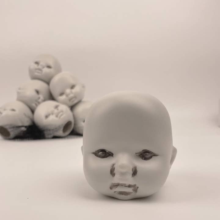 4E's Novelty - Wholesale Decorative Figurine - 12-Pcs Creepy Doll Heads - 3.5" Halloween Decorations7