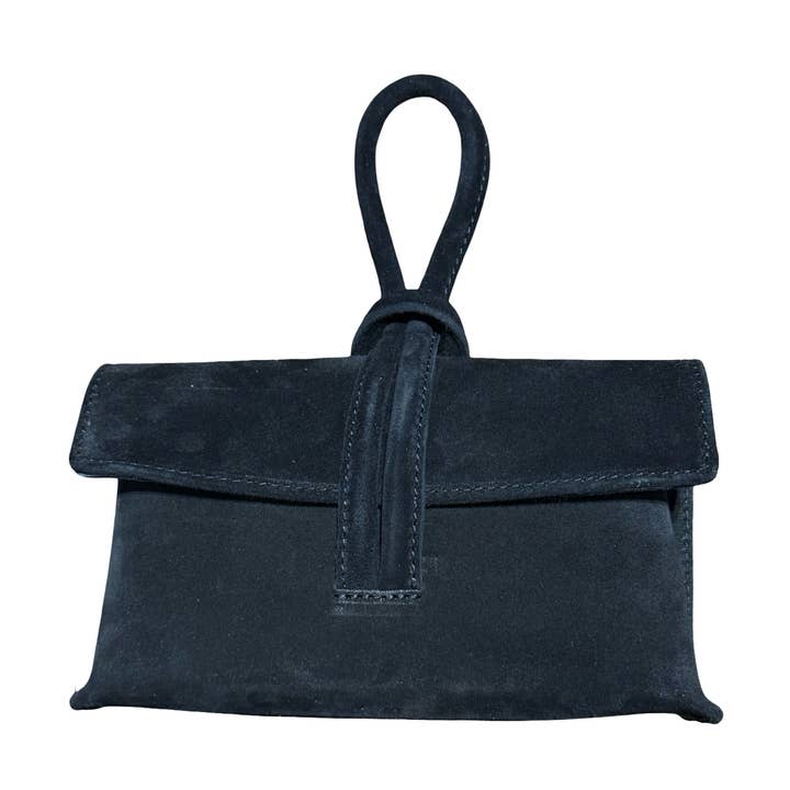 FELICIE SUEDE LEATHER POUCH BAG for wholesale by Louisa lee
