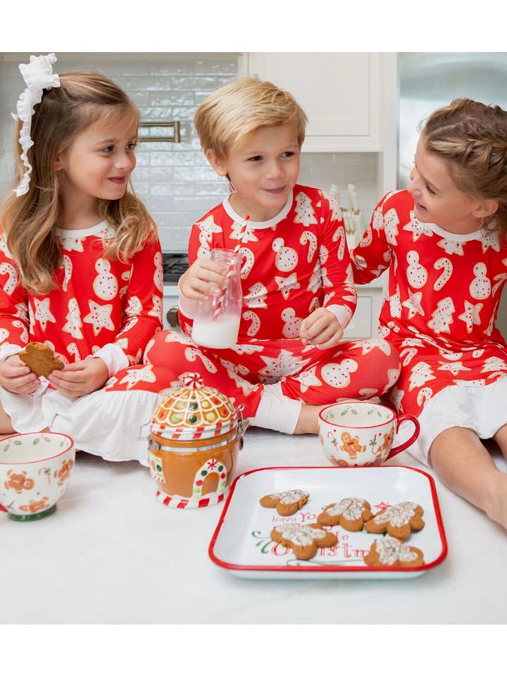 Sweet Bay Clothing - Wholesale Sleepwear Set - Kids - Christmas Cookies Two Piece Pajama Pants Set