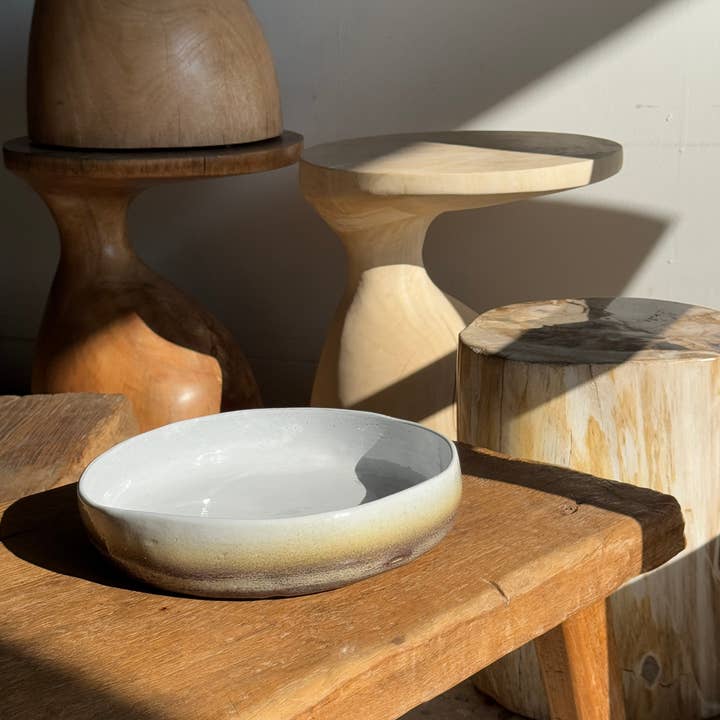 Office Objets - Wholesale Platter - Large white and clay ceramic dish11