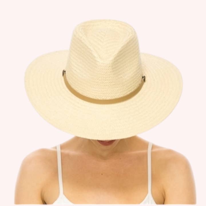Natural Handwoven Toyo Straw Panama Hat – Timeless & Elegant for wholesale on Faire